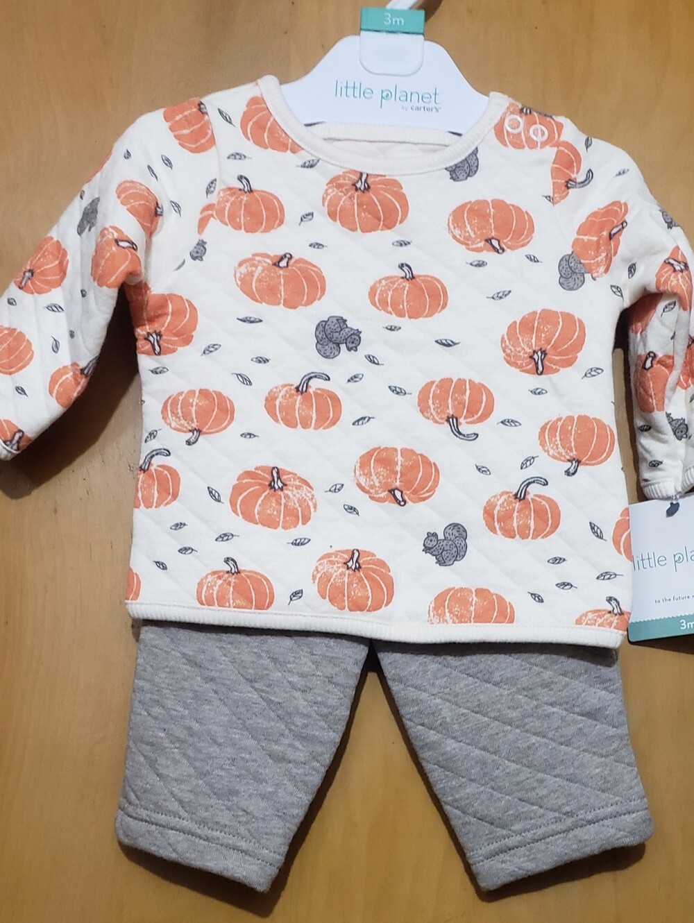 Little Planet Orange Pumpkin Print Kids Matching Set